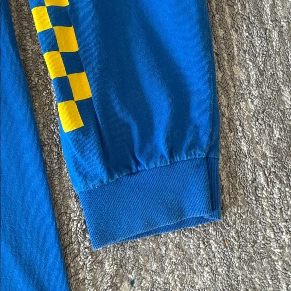 VANS Vintage Rare Blue Skateboarding Sz L Mens Long Sleeve Shirt Checkered - Picture 3 of 4